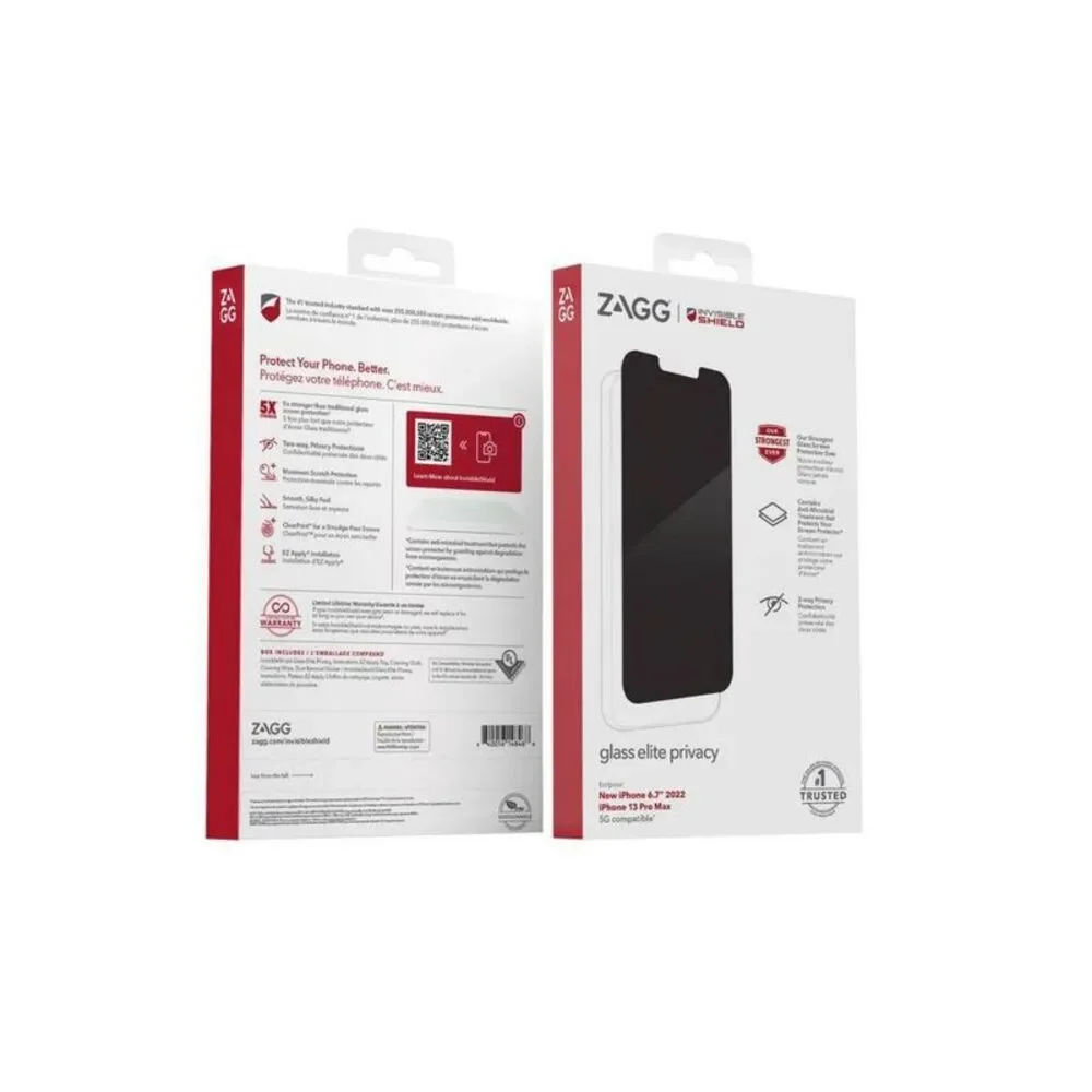 ZAGG Apple iPhone 14 Plus InvisibleShield Glass Elite Privacy AM Screen Pro